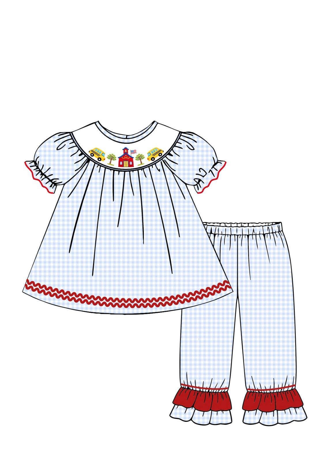 The Little Red Schoolhouse Girls Two-piece